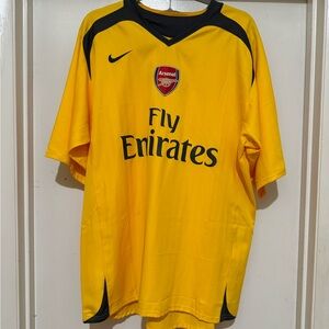 Nike Arsenal Yellow and Black Soccer Jersey